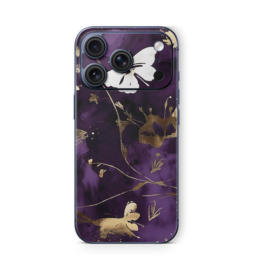 iPhone 17 Pro Skin Vinyl Schutzfolie Cover Aufkleber Purple-Butterfly Aufkleber Skins4u
