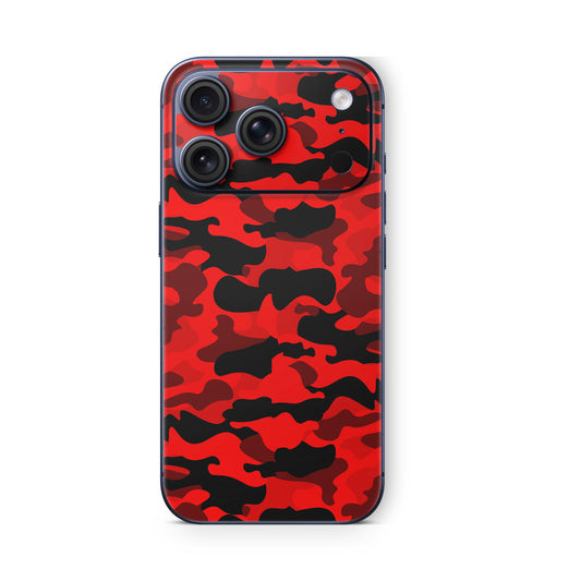 iPhone 17 Pro Skin Vinyl Schutzfolie Cover Aufkleber Red-Camouflage Aufkleber Skins4u