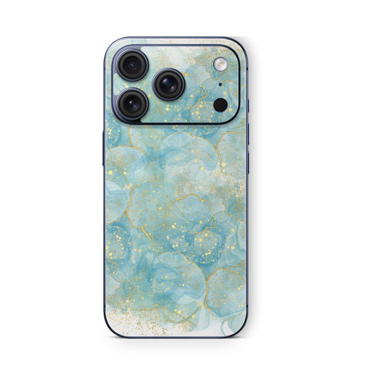 iPhone 17 Pro Skin Vinyl Schutzfolie Cover Aufkleber Turkis-Gold Aufkleber Skins4u