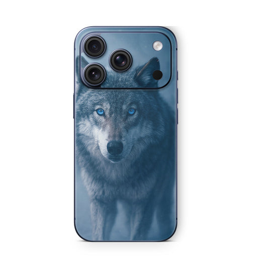 iPhone 17 Pro Max Skin Vinyl Schutzfolie Cover Aufkleber Wolf-Blue-eyes Aufkleber Skins4u