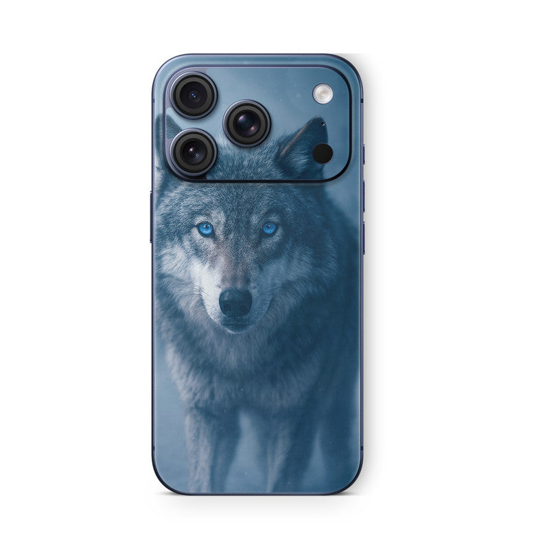 iPhone 17 Pro Skin Vinyl Schutzfolie Cover Aufkleber Wolf-Blue-eyes Aufkleber Skins4u