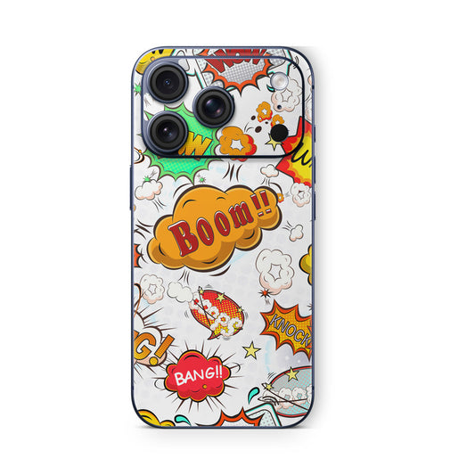 iPhone 17 Pro Skin Vinyl Schutzfolie Cover Aufkleber comics-white Aufkleber Skins4u