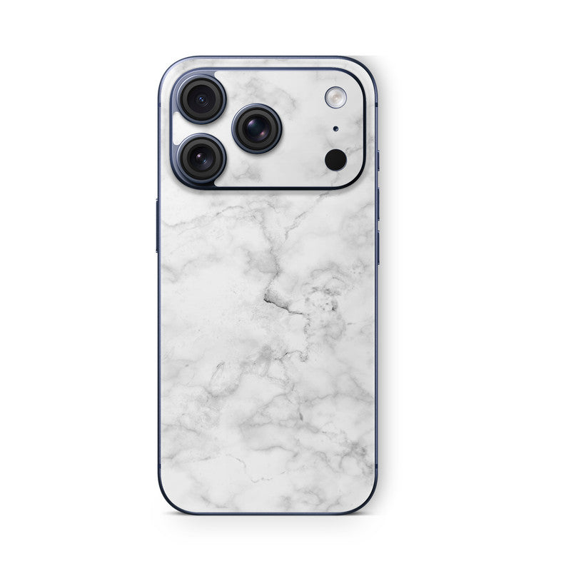 iPhone 17 Pro Max Skin Vinyl Schutzfolie Cover Aufkleber marmor-weiss Aufkleber Skins4u