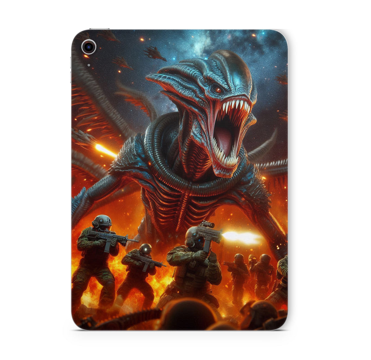 iPad Mini Skin Schutzfolie Aufkleber Vinyl Skins Alien Attack Aufkleber Skins4u