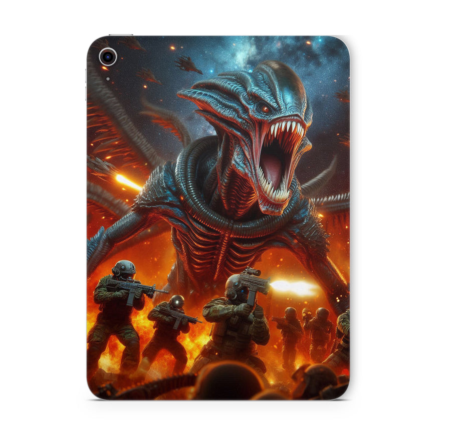iPad Mini Skin Schutzfolie Aufkleber Vinyl Skins Alien Attack Aufkleber Skins4u