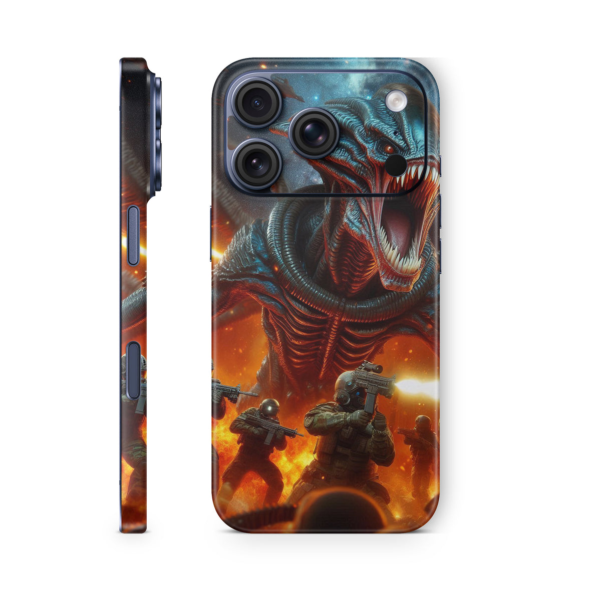 iPhone 18 Pro & Pro Max Skin Schutzfolie Aufkleber Alien Attack