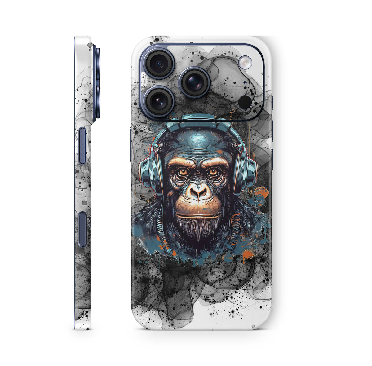 iPhone 18 Pro & Pro Max Skin Schutzfolie Aufkleber Black Smoke Monkey