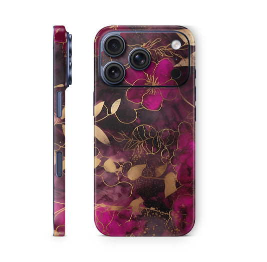 iPhone 18 Pro & Pro Max Skin Schutzfolie Aufkleber Flowers Dark