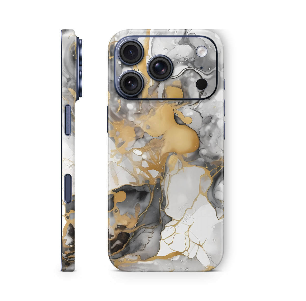iPhone 18 Pro & Pro Max Skin Schutzfolie Aufkleber Marmor Golden Light