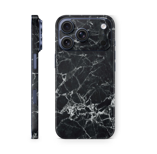 iPhone 18 Pro & Pro Max Skin Schutzfolie Aufkleber Marmor schwarz