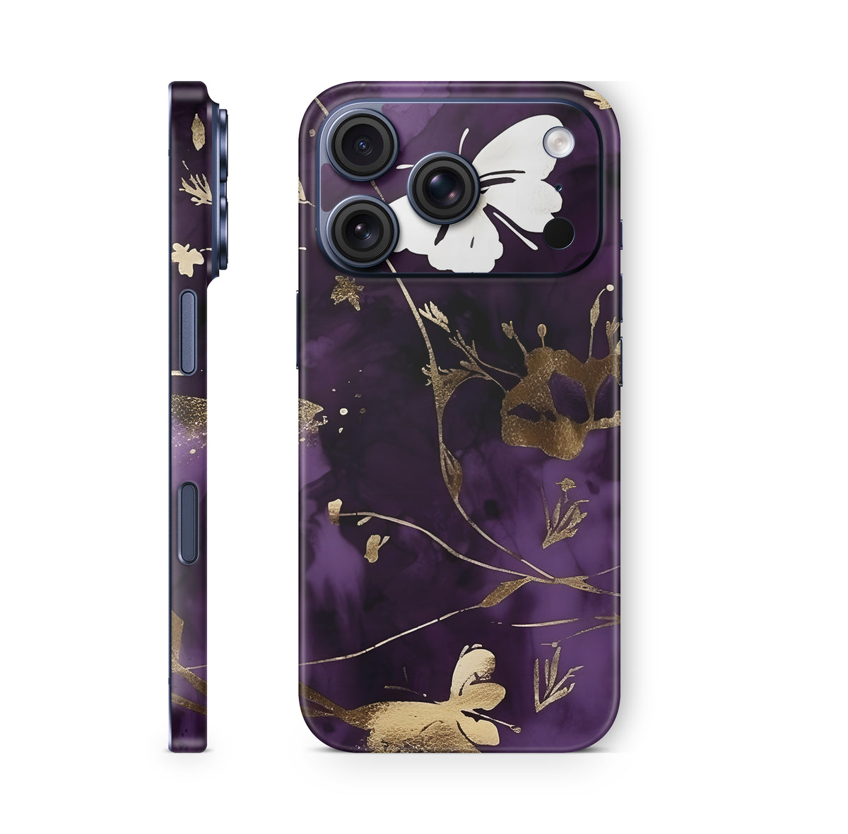 iPhone 18 Pro & Pro Max Skin Schutzfolie Aufkleber Purple Butterfly