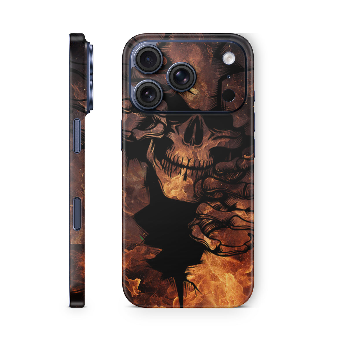 iPhone 18 Pro & Pro Max Skin Schutzfolie Aufkleber Skull on Fire