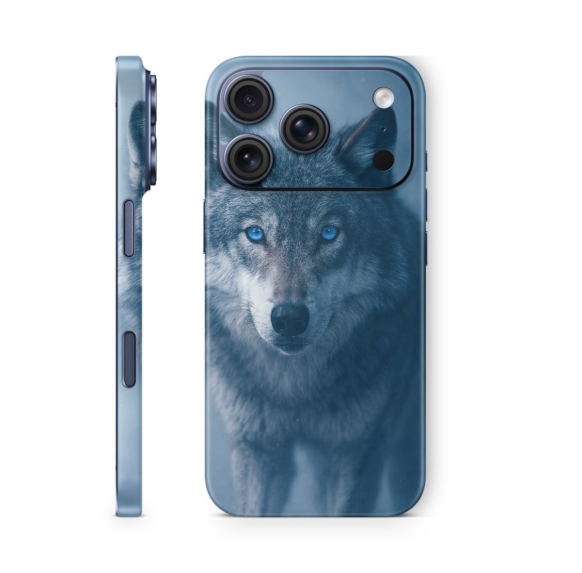 iPhone 18 Pro & Pro Max Skin Schutzfolie Aufkleber Wolf Blue eyes