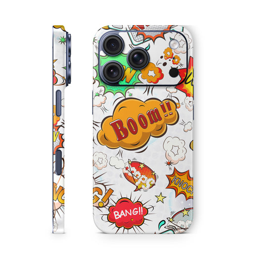 iPhone 18 Pro & Pro Max Skin Schutzfolie Aufkleber comics white