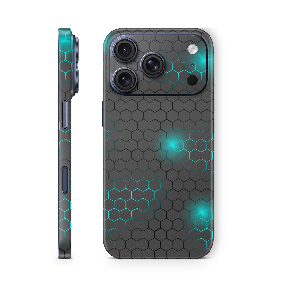 iPhone 18 Pro & Pro Max Skin Schutzfolie Aufkleber exo small blue