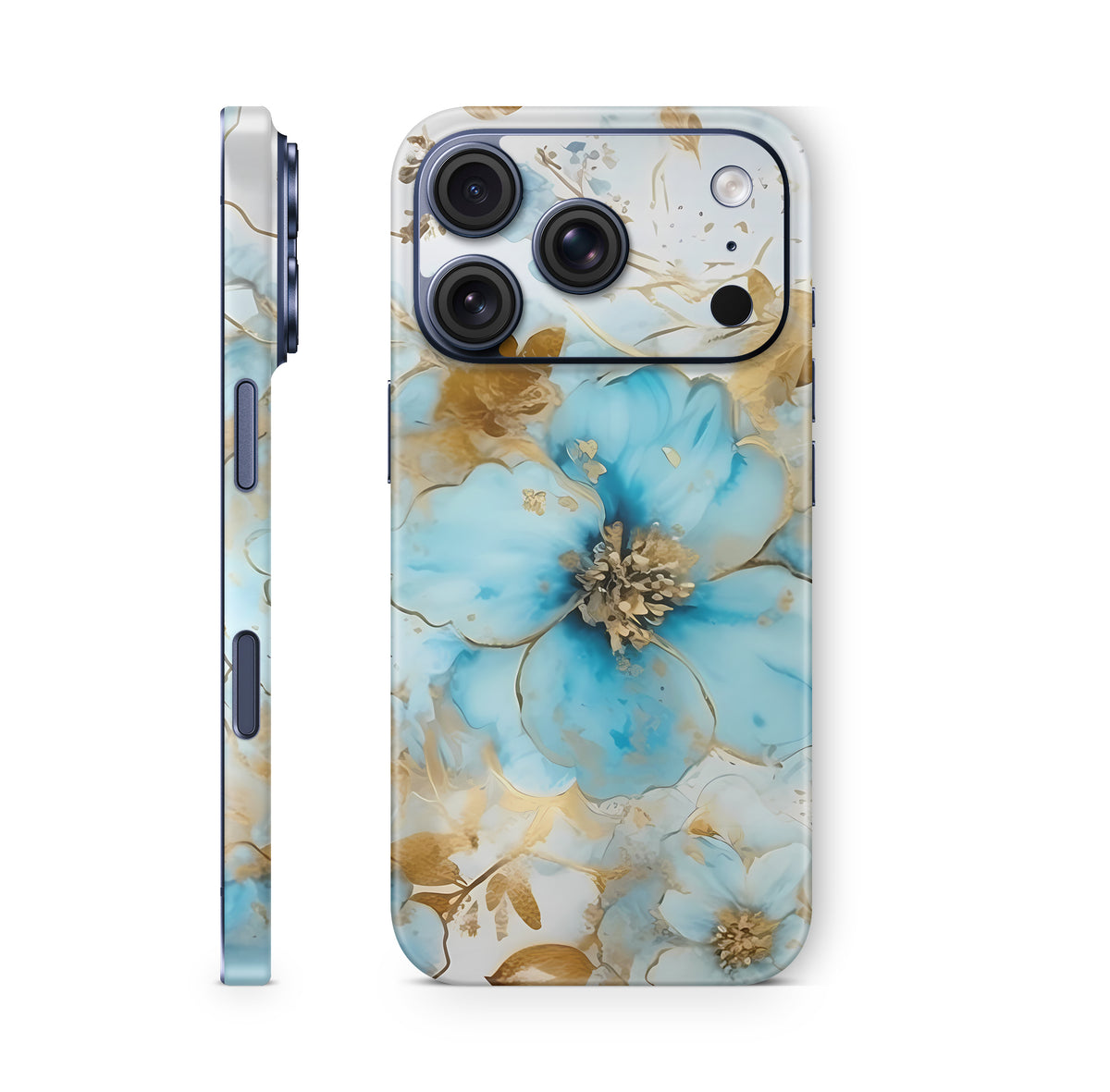 iPhone 18 Pro & Pro Max Skin Schutzfolie Aufkleber gold blue fantasie