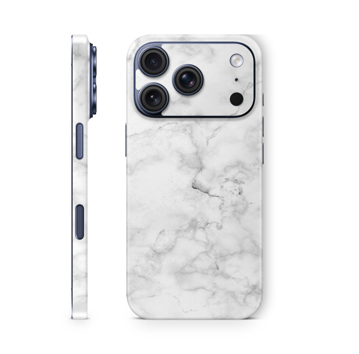iPhone 18 Pro & Pro Max Skin Schutzfolie Aufkleber marmor weiss