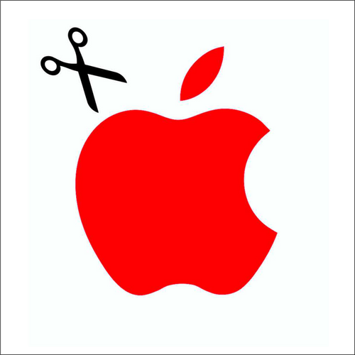 Apple-Logo ausgeschnitten