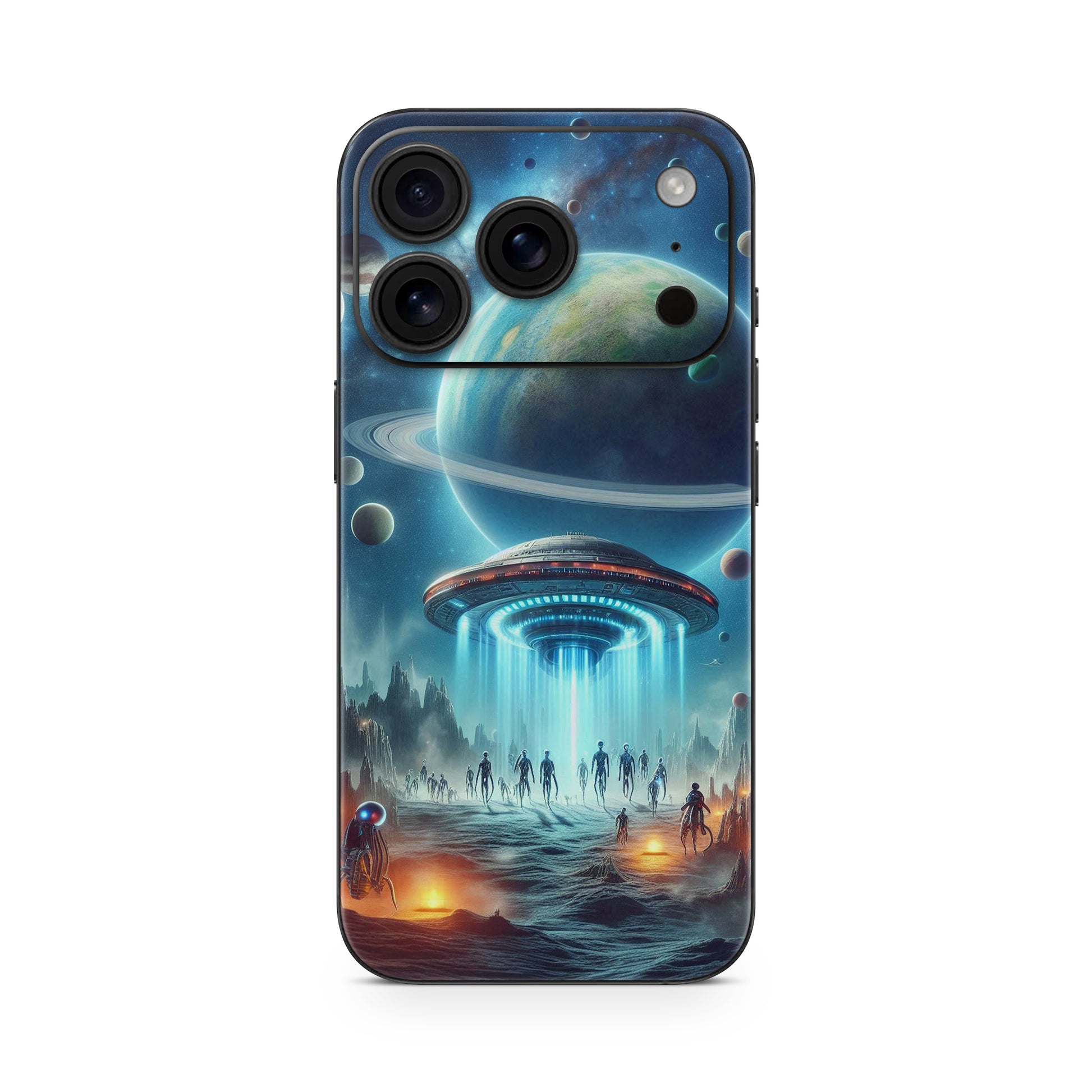 iPhone 17 Pro Max Skin Vinyl Schutzfolie Cover Aufkleber Aliens Arives Aufkleber Skins4u