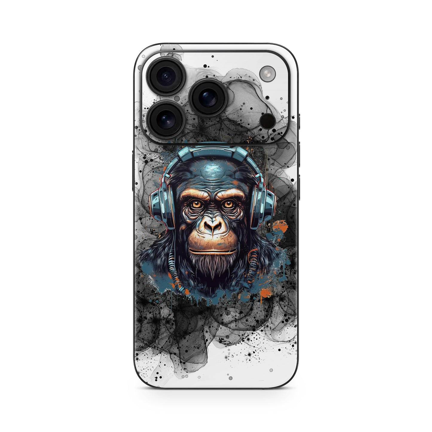 iPhone 17 Pro Max Skin Vinyl Schutzfolie Cover Aufkleber Black Smoke Monkey Aufkleber Skins4u