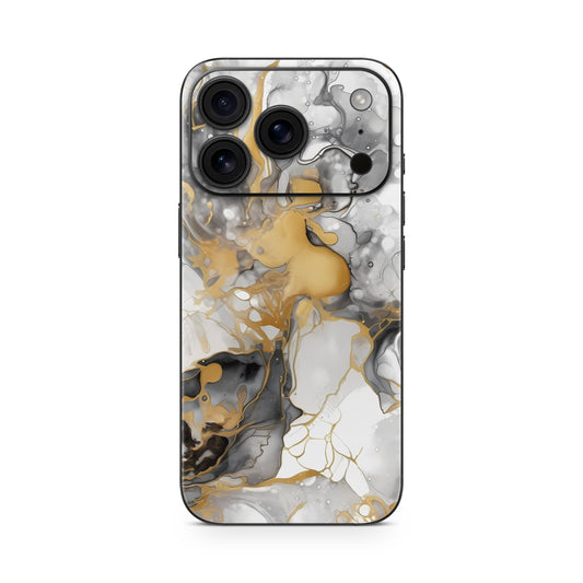 iPhone 17 Pro Max Skin Vinyl Schutzfolie Cover Aufkleber Marmor Golden Light Aufkleber Skins4u