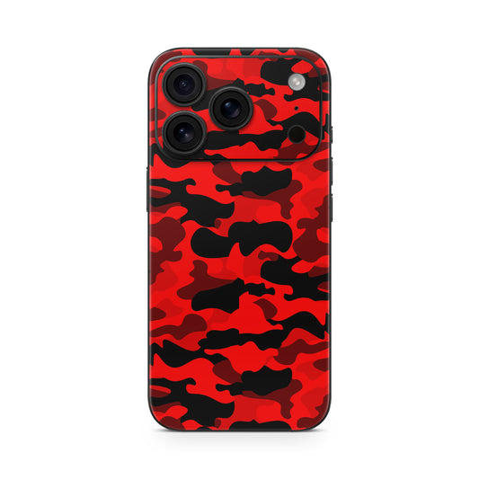 iPhone 17 Pro Max Skin Vinyl Schutzfolie Cover Aufkleber Red Camouflage Aufkleber Skins4u