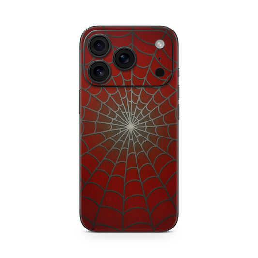 iPhone 17 Pro Max Skin Vinyl Schutzfolie Cover Aufkleber Spiderweb rot Aufkleber Skins4u