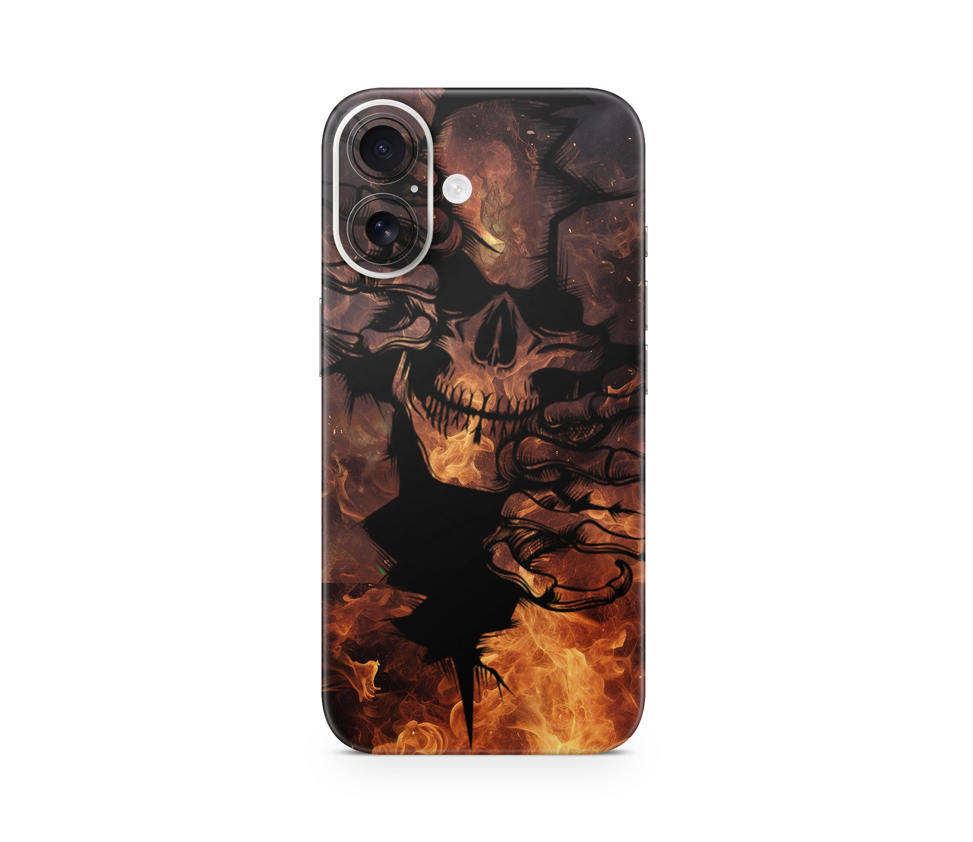 iPhone 17 Skin Design Schutzfolie Vinyl Cover Skull on Fire Aufkleber Skins4u