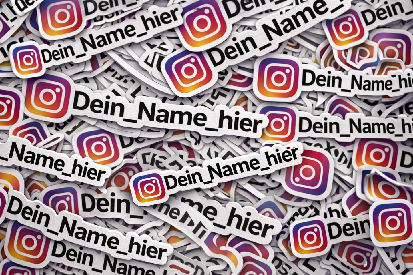Werbeaufkleber Social Media für Instagram mit Deinem Wunschnamen Aufkleber Skins4u