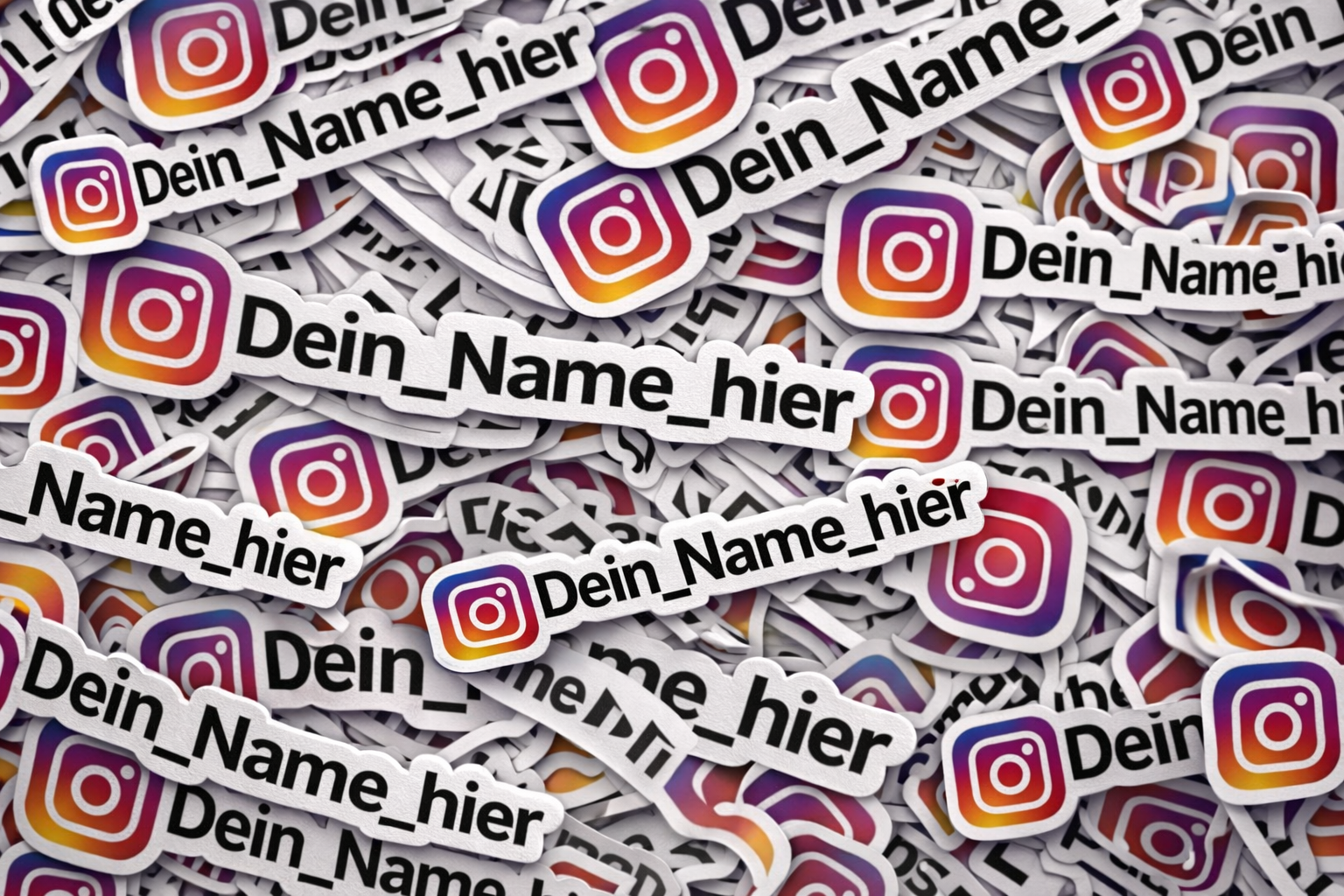 Werbeaufkleber Social Media für Instagram mit Deinem Wunschnamen Aufkleber Skins4u