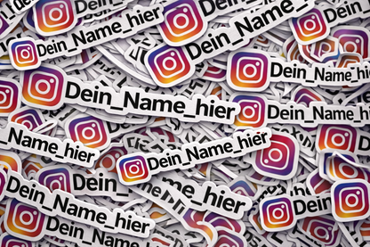 Werbeaufkleber Social Media für Instagram mit Deinem Wunschnamen Aufkleber Skins4u
