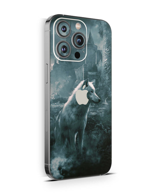 iPhone 15 Skins Design Schutzfolie Premium Vinyl Skin für alle Modelle Motiv Ghost Wolf Aufkleber skins4u   