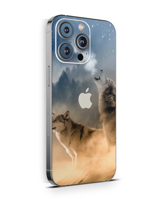 iPhone 15 Skins Design Schutzfolie Premium Vinyl Skin für alle Modelle Motiv Howling Moon Aufkleber skins4u   