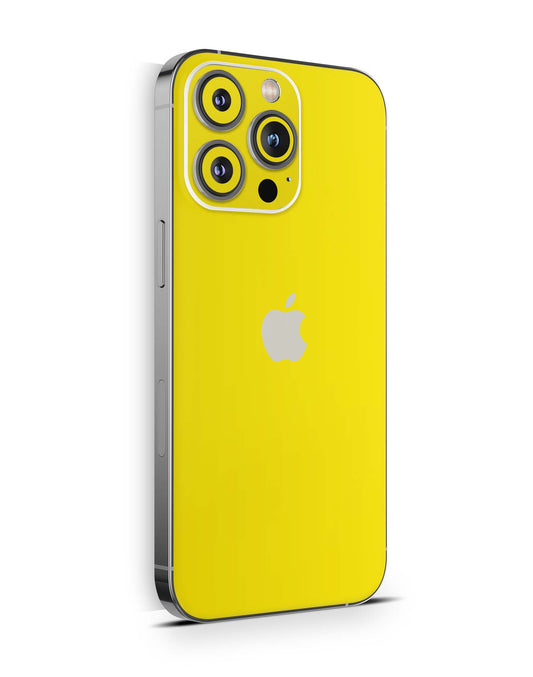 iPhone 15 Skins Design Schutzfolie Premium Vinyl Skin für alle Modelle Motiv Solid state gelb Aufkleber skins4u   