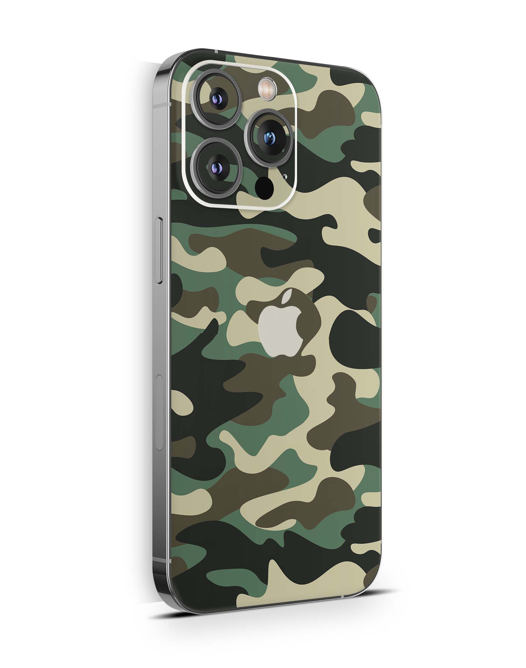 iPhone 15 Skins Design Schutzfolie Premium Vinyl Skin für alle Modelle Motiv Wood Camo Aufkleber skins4u   