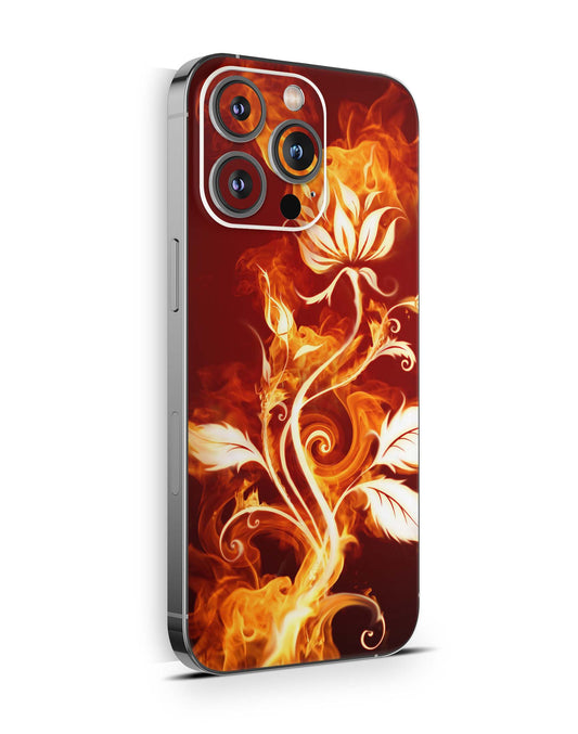 iPhone 16 Pro MAX Skin Aufkleber Design Schutzfolie Vinyl Folie Flower of Fire Aufkleber Skins4u   