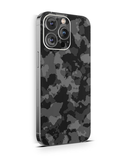 iPhone 16 Pro Skin Aufkleber Design Schutzfolie Vinyl Folie Shadow Camo grau Aufkleber Skins4u   