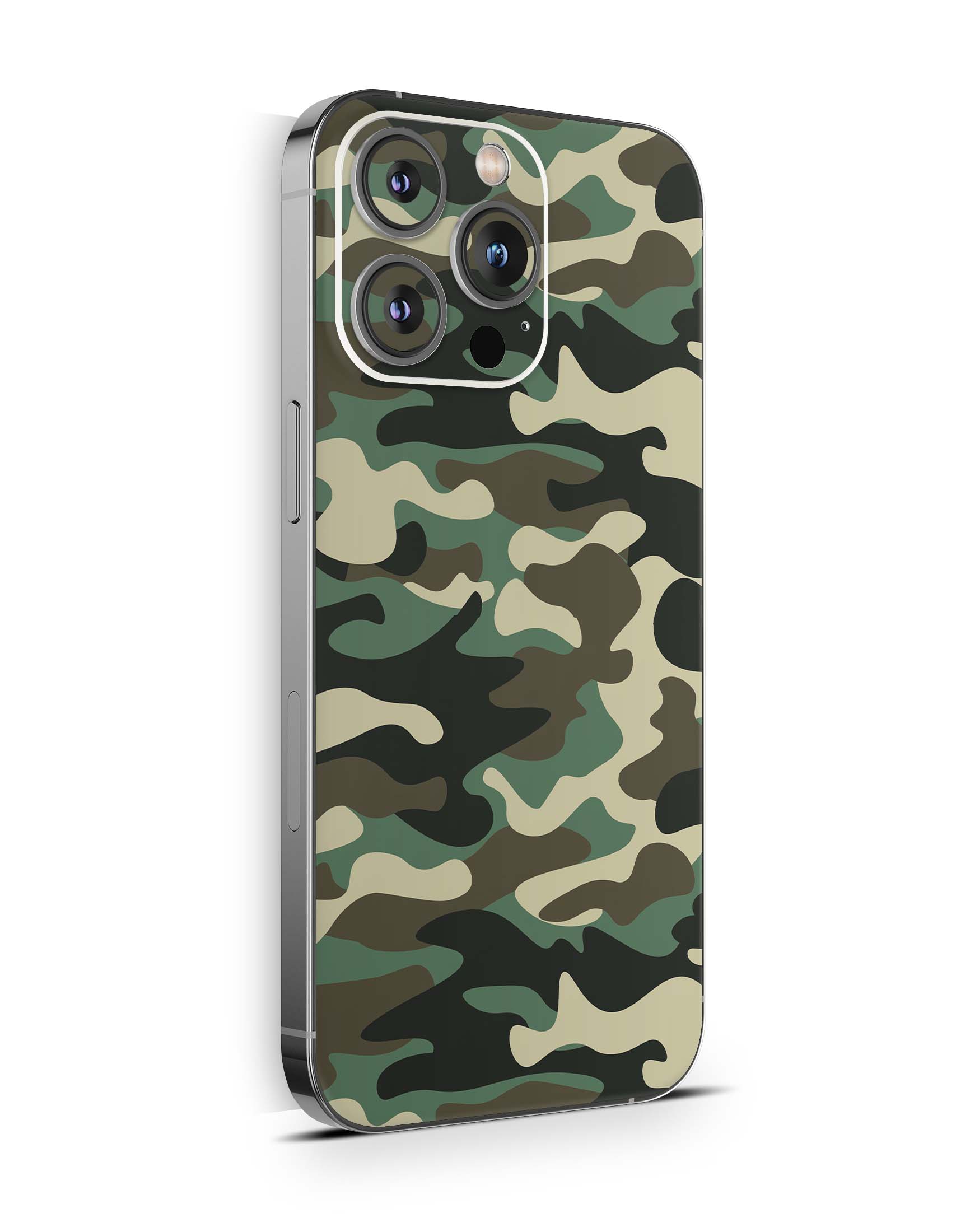 iPhone 15 Skins Design Schutzfolie Premium Vinyl Skin für alle Modelle Motiv Wood Camo Aufkleber skins4u   