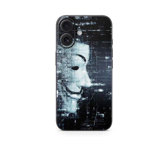 iPhone 16 Skin Aufkleber Design Schutzfolie Vinyl Folie Anonymous Aufkleber Skins4u   