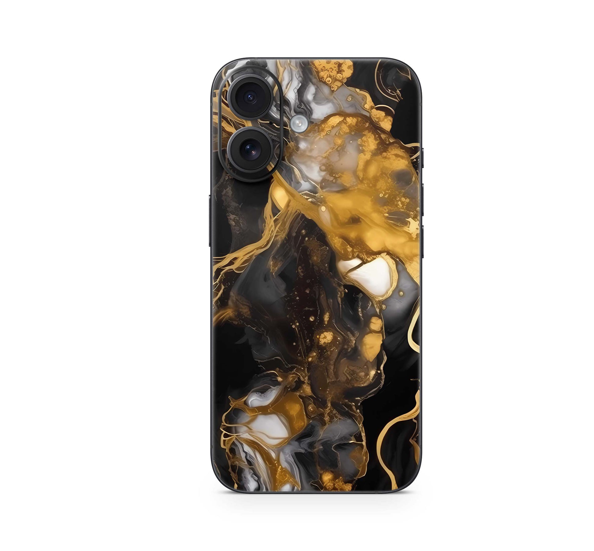 iPhone 16 Skin Aufkleber Design Schutzfolie Vinyl Folie Dark Gold Aufkleber Skins4u   