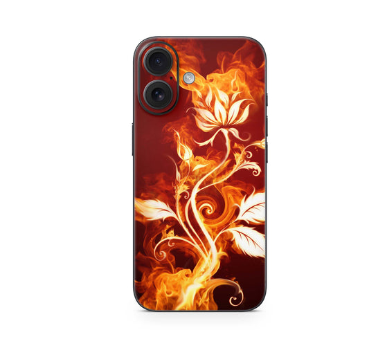 iPhone 16 Skin Aufkleber Design Schutzfolie Vinyl Folie Flower of Fire Aufkleber Skins4u   