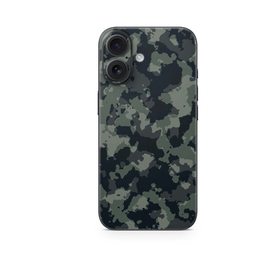 iPhone 16 Skin Aufkleber Design Schutzfolie Vinyl Folie Shadow Camo grün Aufkleber Skins4u   