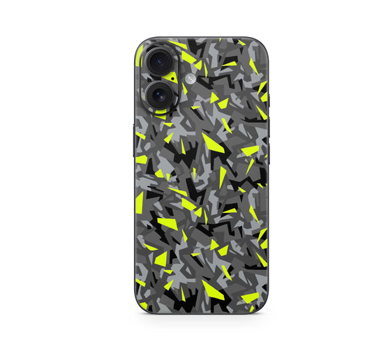 iPhone 16 Skin Aufkleber Design Schutzfolie Vinyl Folie Splatter Yellow Aufkleber Skins4u   