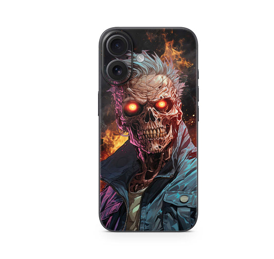 iPhone 16 Skin Aufkleber Design Schutzfolie Vinyl Folie Zombie Fire Aufkleber Skins4u   