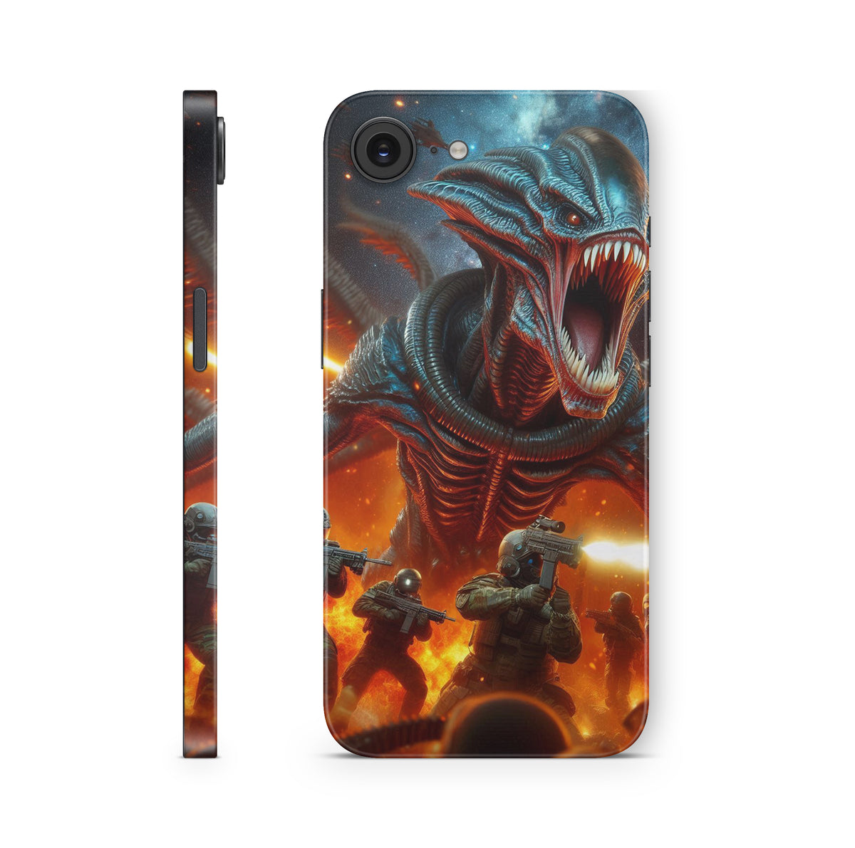iPhone 17e Skin Design Schutzfolie Aufkleber Alien Attack