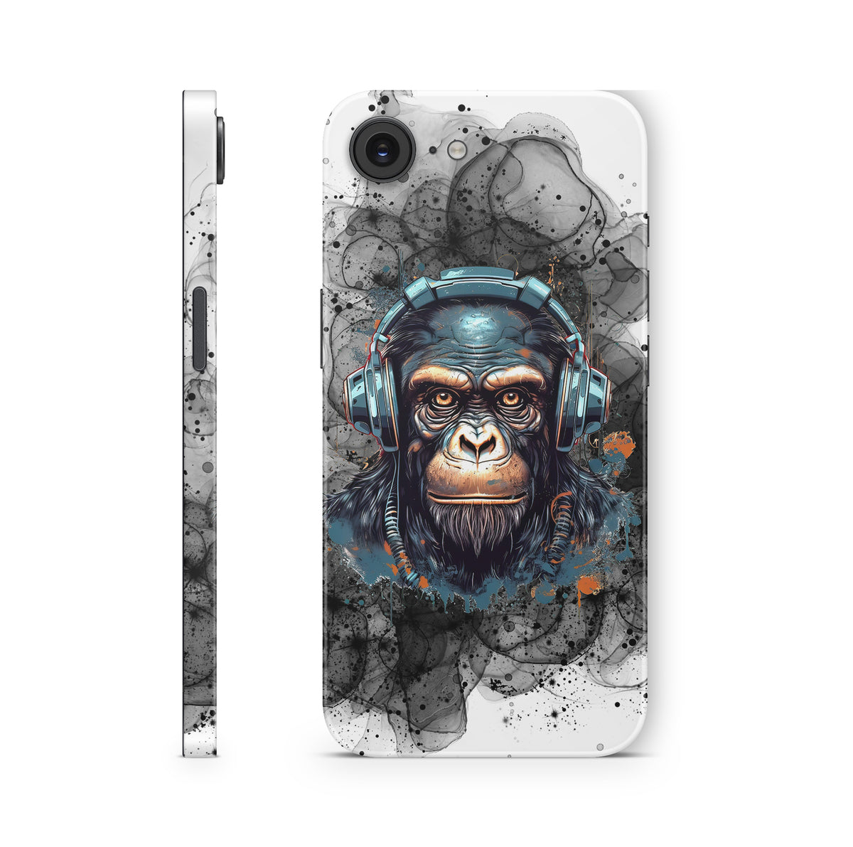 iPhone 17e Skin Design Schutzfolie Aufkleber Black Smoke Monkey