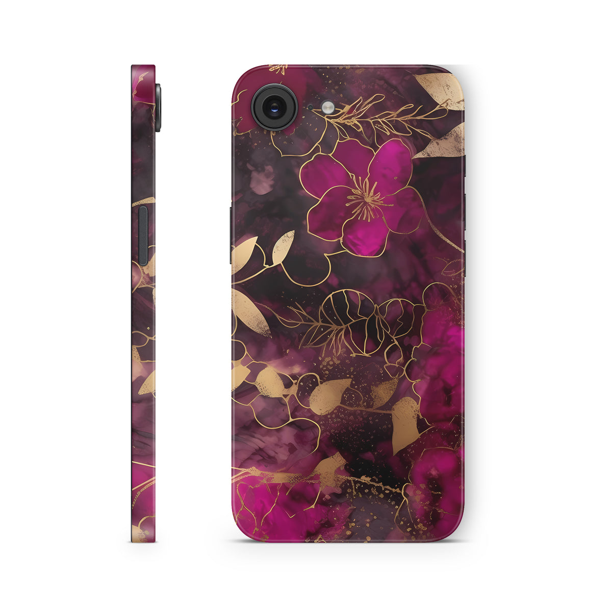 iPhone 17e Skin Design Schutzfolie Aufkleber Flowers Dark