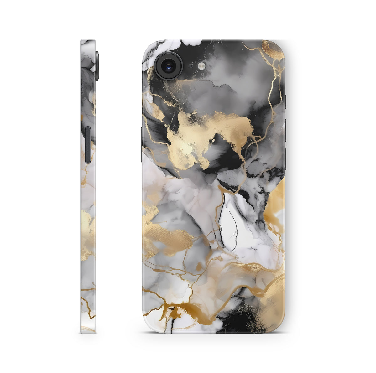 iPhone 17e Skin Design Schutzfolie Aufkleber Marmor Gold black