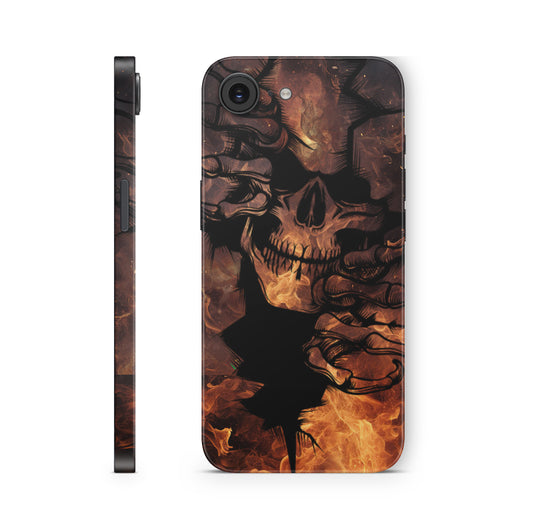 iPhone 17e Skin Design Schutzfolie Aufkleber Skull on Fire Aufkleber Skins4u