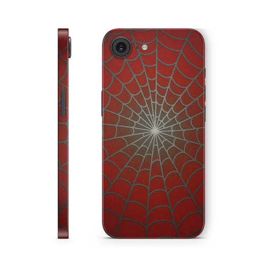 iPhone 17e Skin Design Schutzfolie Aufkleber Spiderweb rot Aufkleber Skins4u